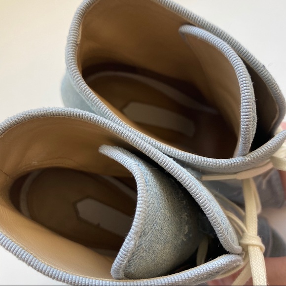 Off-White Virgil Abloh Distressed Denim Booties 37 - Picture 3 of 10